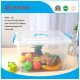 High Quality 40L Plastic Storage Box Clear Moveable Household Plastic Container with Wheels